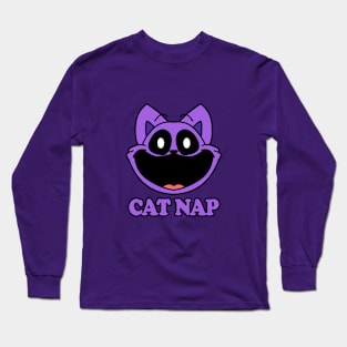 Cat nap cartoon Long Sleeve T-Shirt